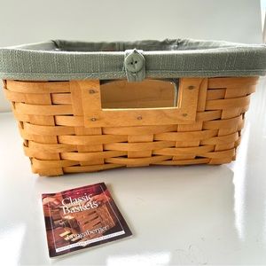 Longaberger RARE Medium Storage Solutions Basket, Liner, Protector, Dividers